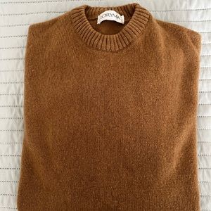 Sweater, classic style, vintage, size M, 100 % wool, camel/caramel tone